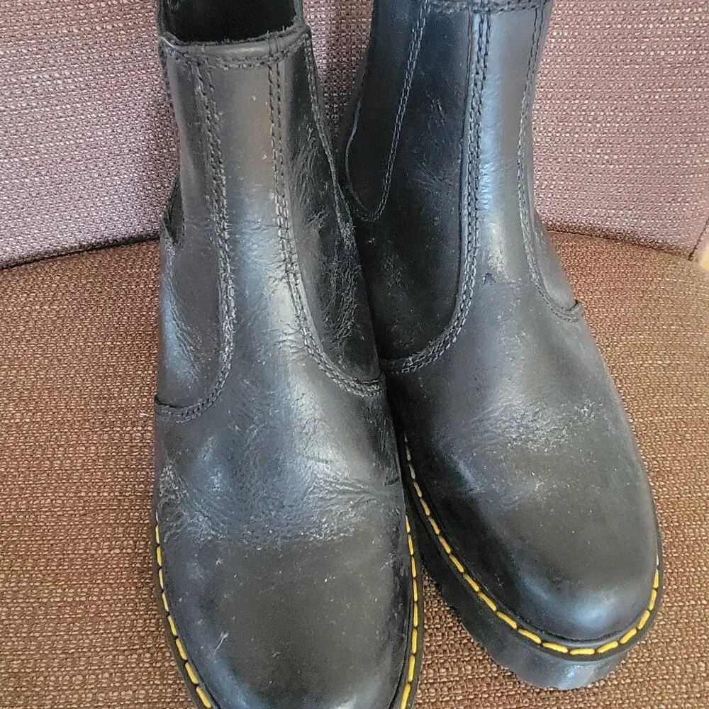 DR MARTENS Rometty Wyoming Leather Platform Chelsea Boots 37 / 6 - Picture 4 of 13